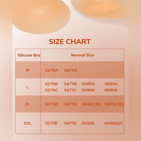 Stick On Bra Invisible Boost Strapless Backless Silicone Sz E 2 Sets Reusable - Picture 5 of 6